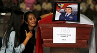 Dia merupakan satu dari 12 kru hercules yang jatuh di Medan dan menewaskan seluruh penumpangnya. REUTERS/Beawiharta.
