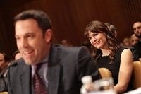 Jennifer Garner mendukung Ben di acara 'Diplomacy, Development, and National Security' di Capitol Hill, Washington, Maret 2015.