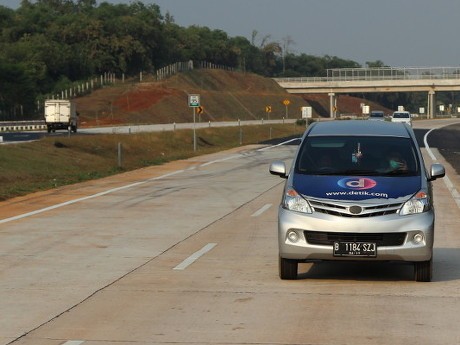 Hembusan Angin di Tol Cipali Cukup Kencang