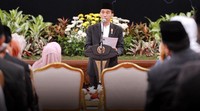 Jokowi memberikan sambutan. Laily/Setpres/detikFoto.