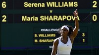 Serena Williams lolos ke final Wimbledon 2015 setelah melumat Maria Sharapova dengan skor 6-2 dan 6-4. Di final nanti Serena akan bertemu dengan Garbine Muguruza. Toby Melville/Reuters/detikFoto.
