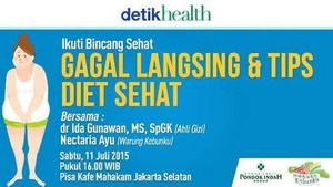 Jangan Lupa, Ngobrol Sehat Seputar Diet Sore Ini Bareng detikHealth