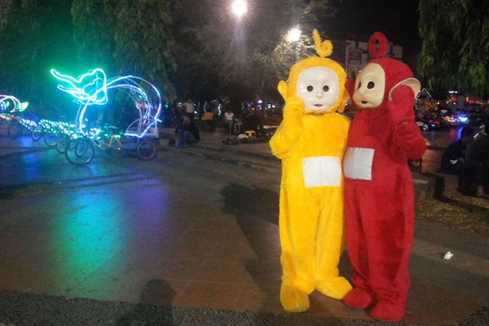 Bertemu Teletubbies di Simpang Lima Semarang