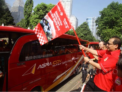 CT Lepas Pemudik Bareng Carrefour