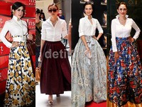 Penampilan serupa tapi tak sama antara Syahrini, Bella Shofie, Atiqah Hasiholan, dan Nikita Mirzani.