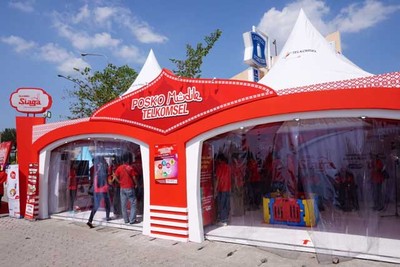 Karaoke & Pijat Gratis di Posko Mudik Telkomsel
