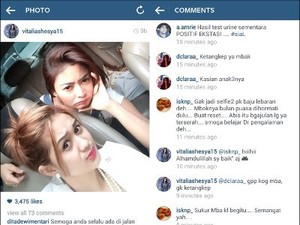 Balas Komentar Netizen, Vitalia Sesha Bantah Ditangkap karena Narkoba