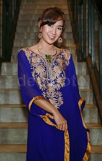 Di kesempatan tersebut, mantan member Cherrybelle itu tampak lebih kurus dari sebelumnya.