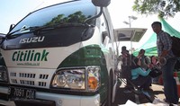 Citilink yang bekerja sama dengan Indomaret hari ini menerbangkan 200 pemudik.