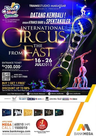 International Circus From The East Meriahkan Libur Lebaran di Trans Studio Makassar