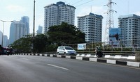 Suasana yang sama juga terlihat di kawasan Senayan.
