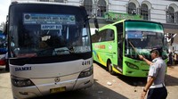 Pada musim mudik jumlah bus yang ada di sejumlah terminal mengalami peningkatan seperti yang terlihat di Terminal Rawamangun.
