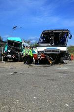Polisi Selidiki Kecelakaan Bus Rukun Sayur