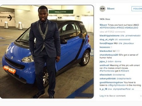 Bangkrut, 50 Cent Kini Naik Mobil smart fortwo