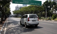 Kawasan mobil berpenumpang 3 orang atau lebih juga tidak diperlakukan. Lamhot Aritonang/detikcom.