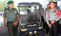 Pertemuan Tito dan Agus dilangsungkan di Balai Pertemuan Metro Jaya, Markas Polda Metro Jaya, Jalan Jenderal Gatot Subroto, Jakarta, Selasa (21/7/10) sekitar pukul 09.00 WIB. Pool/Lamhot Aritonang/detikFoto.     