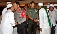 Pertemuan tersebut membahas berbagai isu seputar Jakarta, khususnya soal keamanan. Pool/Lamhot Aritonang/detikFoto.     