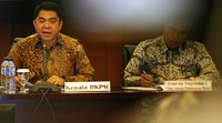 Kepala Badan Koordinasi Penanaman Modal (BKPM) Franky Sibarani juga hadir dalam konferensi pers itu.