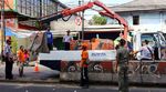 Beton Pembatas Jalan di Depan Pasar Tanah Abang Dibongkar