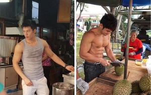 Wouw! Pria-pria Tampan Berotot Ini Jualan Semangka dan Durian