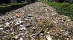 Pemandangan Sampah di Sungai Sidoarjo Mengerikan