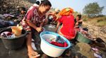 Kemarau, Air Sungai Cipamingkis Mengering