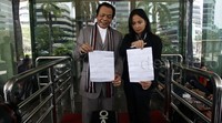 Hal itu disampaikan oleh pengacara Alamsyah Hanafiah yang membawa surat yang ditandatangani Kaligis.