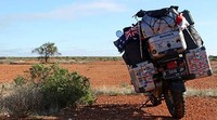 Jeffrey menjelahi Australia dan Selandia Baru menggunakan sepeda motor BMW R 1150 GS. Ist/Ride for Peace.