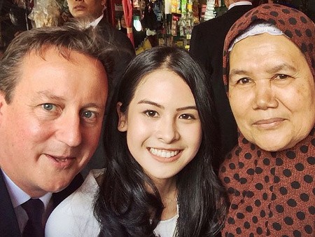 Maudy Ayunda Ajak PM David Cameron ke Pasar dan Selfie Bareng