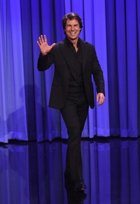 Menjadi bintang tamu di acara Tonight Show belum lama ini di New York, Amerika Serikat, Tom Cruise disambut meriah oleh penonton. Theo Wargo/NBC/Getty Images/detikFoto.