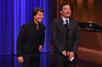 Di acara tersebut, Jimmy Fallon langsung memberikan tantangan untuk menyelesaikan misi lip sync battle. Theo Wargo/NBC/Getty Images/detikFoto.