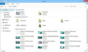 Tanpilan Home View yang berisikan folder-folder Anda. (kredit foto: pcadvisor)