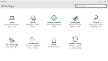 Tampilan settingan baru di Windows 10. (kredit foto: pcadvisor)