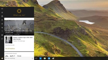 Salah satu fitur Windows 10 yang istimewa adalah hadirnya Cortana yang hadir pertama kali di desktop. Cortana adalah asisten pribadi virtual. (kredit foto: pcadvisor)
