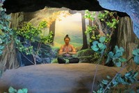 Selanjutnya wisatawan masuk ke era kerajaan-kerajaan di Malang mulai dari Kerajaan Kanjuruhan, Mataram Kuno lengkap dengan diorama Ken Arok sedang bertapa (Fitraya/detikTravel)