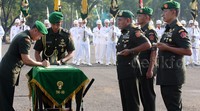 Serah terima jabatan dilakukan di Markas Divisi I/Kostrad, Cilodong, Depok, Jabar, Jumat (31/7/2015). Lamhot Aritonang/detikFoto.