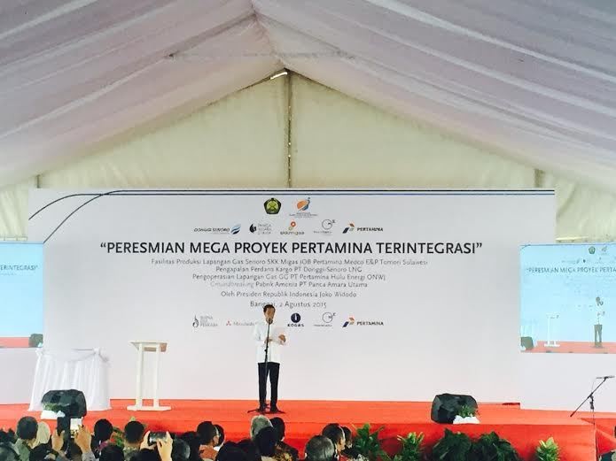 Proyek Gas di Sulteng yang Diresmikan Jokowi Senilai US$ 5,6 Miliar