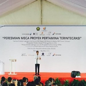 Proyek Gas di Sulteng yang Diresmikan Jokowi Senilai US$ 5,6 Miliar