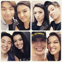Raline pun tak lupa selfie bersama Daesung (kiri atas). (Instagram/Raline Shah)