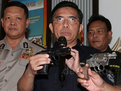 Polisi Gelar Barbuk Penangkapan Reza Prawiro Cs