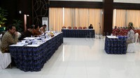 Sudjito menjalani tes wawancara calon pimpinan Komisi Yudisial (KY) di Sekretariat Negara, Jakarta, Senin (3/8/2015).