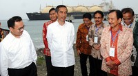 Sejumlah menteri hadir dalam peresmian tersebut. Rusman/Setpres/detikFoto.