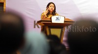 Puan Maharani menjadi keynote speaker dalam Rakornas Iptek 2015 tersebut. Lamhot Aritonang/detikFoto.