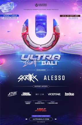 Skrillex dan Alesso Dipastikan Tampil di Ultra Beach Bali 2015