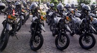 Ini dia motor SPM Kawasaki D-Tracker 250 yang diserahkan Ahok  ke Kodam Jaya.