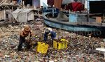 Dinas Kebersihan Bersihkan Sampah Muara Angke