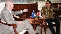 Pertemuan itu membahas hubungan bilateral Indonesia - Australia. Pool/Lamhot Aritonang/detikFoto.