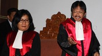 Hakim Haswandi mengatakan, gugatan tidak dapat diterima karena dakwaan tidak jelas dan bukti yang dihadirkan tidak cukup untuk membuktikan kesalahan sekolah. Pool/Lamhot Aritonang/detikFoto.
