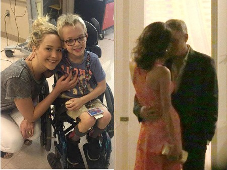 Jennifer Lawrence Hibur Anak-anak di RS, George Clooney Peluk Mesra Sang Istri