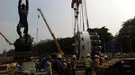 Bor Raksasa MRT Dirakit di Patung Pemuda